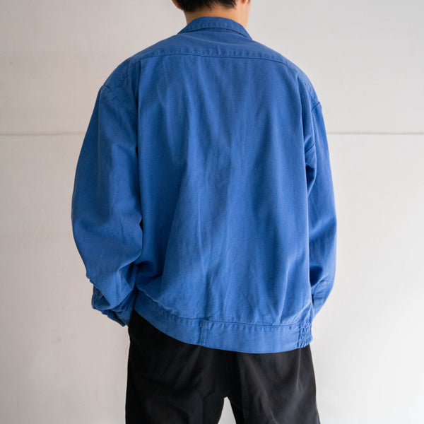 1970-80s France blue work jacket -short length-