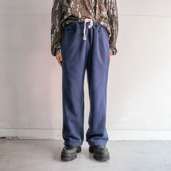 around 1990s  'Ralph Lauren' navy color sweat pants -with waist & hem drawcord-