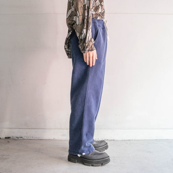 around 1990s  'Ralph Lauren' navy color sweat pants -with waist & hem drawcord-