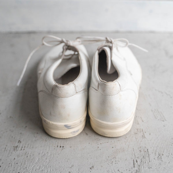 around 2000s British white color leather work sneaker