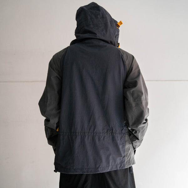 1990s navy × gray short tech gimmick jacket