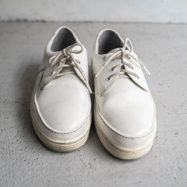 2000s British military white color leather sneaker