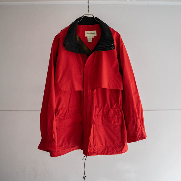 1990s Eddie Bauer vivid red tech half coat -goretex-