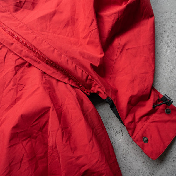 1990s Eddie Bauer vivid red tech half coat -goretex-
