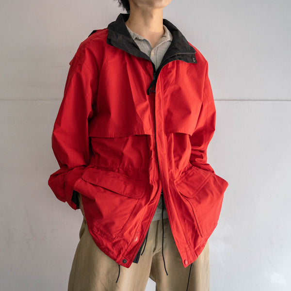 1990s Eddie Bauer vivid red tech half coat -goretex-