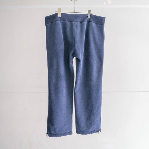around 1990s  'Ralph Lauren' navy color sweat pants -with waist & hem drawcord-