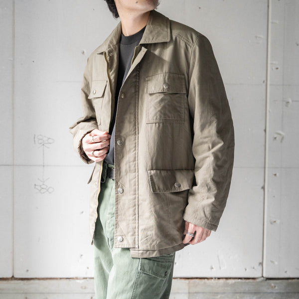 1970-80s Germany khaki color 4 pockets  puffed jacket -military like-