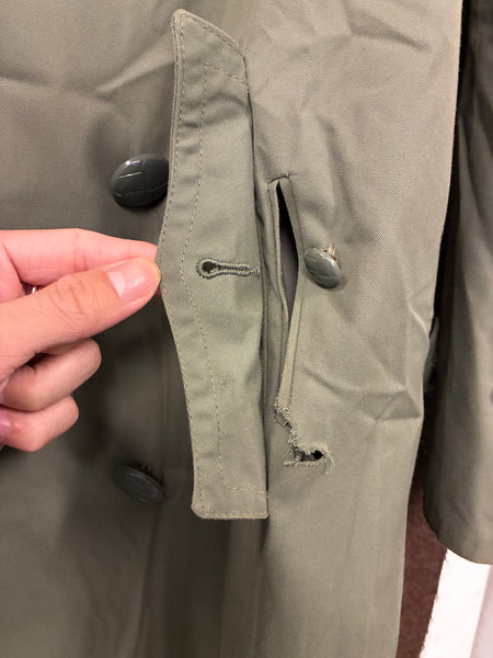 1970s Italian military green trench coat -1