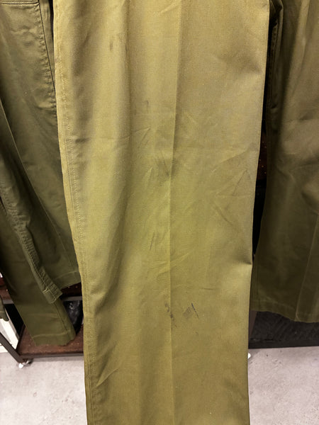 1990-00s British military green baker pants