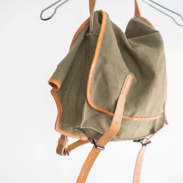 1950s French military linen bag 'dead stock'