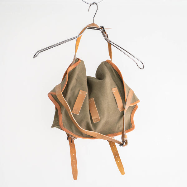 1950s French military linen bag 'dead stock'