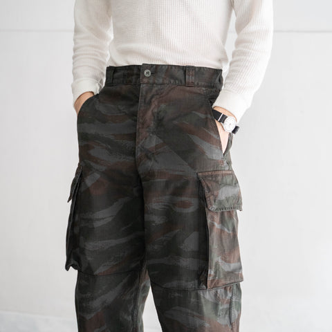 50-60s French military M47 lizard camo pants 'dead stock' -sumikuro dyed-